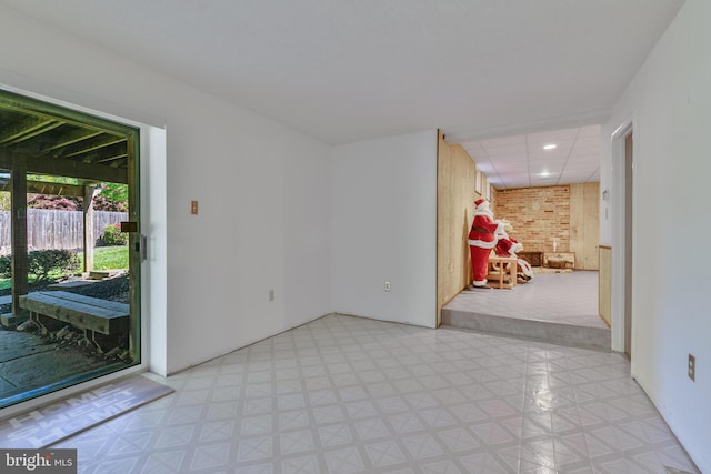 empty room with light floors
