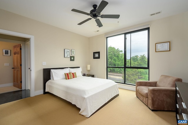 211 Cream St Unit 202, Charlottesville, VA 22903 - bedroom with multiple windows, baseboards, and ceiling fan