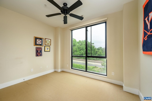 211 Cream St Unit 202, Charlottesville, VA 22903 - carpeted spare room featuring baseboards, healthy amount of natural light, and ceiling fan