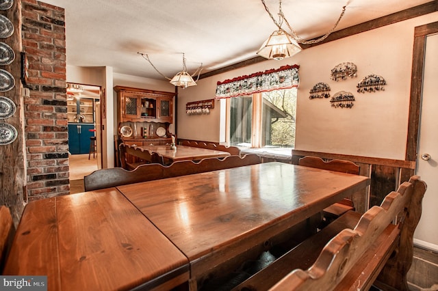 view of dining area