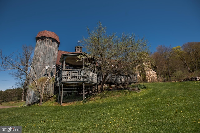 exterior space with a wooden deck