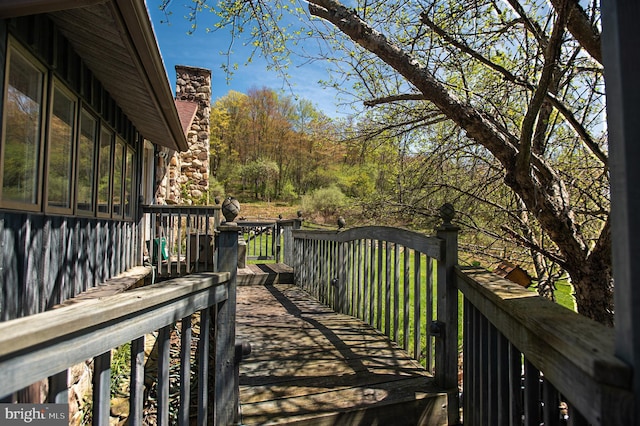 view of wooden deck