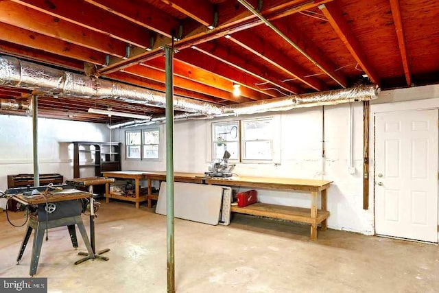 10728 Zion Dr, Fairfax, VA 22032 - below grade area featuring a workshop area