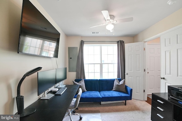 12521 Honey Locust Way, Beltsville, MD 20705 - carpeted office with electric panel, healthy amount of natural light, and ceiling fan
