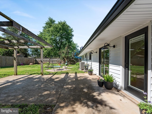 1904 N Amelia St, Sterling, VA 20164 - view of patio with a pergola and central AC unit