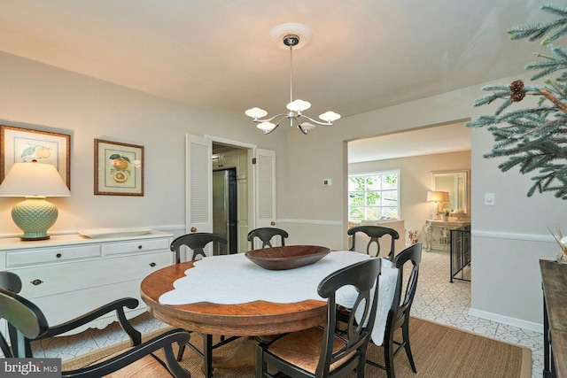 6368 Waterway Dr, Falls Church, VA 22044 - dining area featuring a chandelier