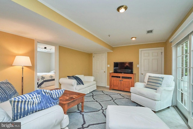 6368 Waterway Dr, Falls Church, VA 22044 - living room featuring ornamental molding