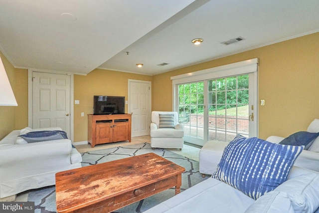 6368 Waterway Dr, Falls Church, VA 22044 - living room with ornamental molding and baseboards
