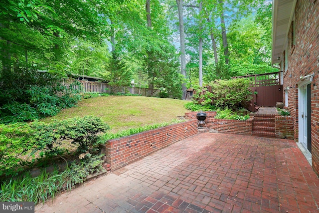 6368 Waterway Dr, Falls Church, VA 22044 - view of patio / terrace with view of wooded area