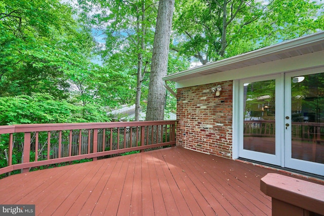 6368 Waterway Dr, Falls Church, VA 22044 - wooden terrace featuring french doors