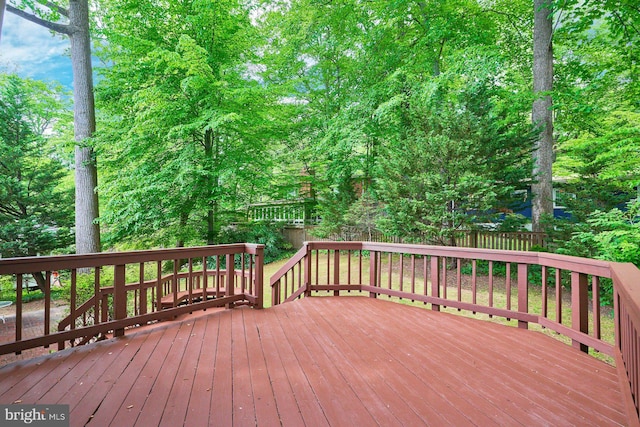 6368 Waterway Dr, Falls Church, VA 22044 - deck with fence and view of wooded area