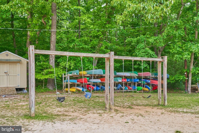 6368 Waterway Dr, Falls Church, VA 22044 - view of playground with a shed and an outbuilding