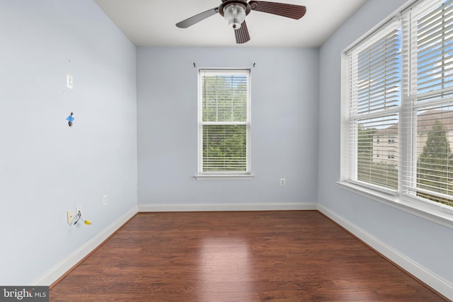 1604 Martha Ct Unit 404, Bel Air, MD 21015 - unfurnished room featuring baseboards, wood finished floors, and a ceiling fan