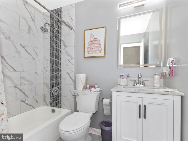 1710 Dennis Ct, District Heights, MD 20747 - bathroom with vanity,  shower combination, and toilet