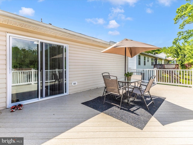 1710 Dennis Ct, District Heights, MD 20747 - wooden deck featuring outdoor dining area