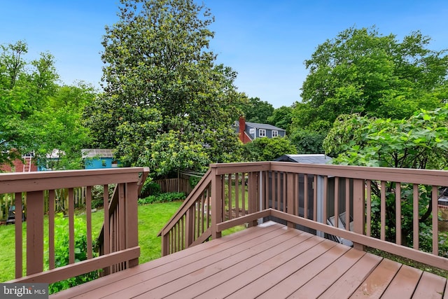 1612 Belvedere Blvd, Silver Spring, MD 20902 - view of wooden terrace