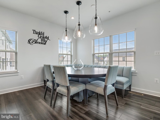 9929 Pesade Way, Upper Marlboro, MD 20772 - dining space with dark wood-type flooring, baseboards, and recessed lighting