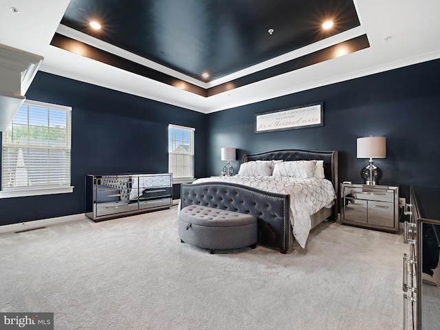 9929 Pesade Way, Upper Marlboro, MD 20772 - bedroom featuring carpet floors, a raised ceiling, multiple windows, and recessed lighting