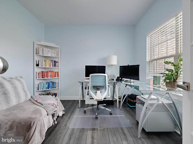 9929 Pesade Way, Upper Marlboro, MD 20772 - office area featuring wood finished floors and baseboards