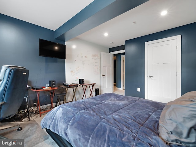 9929 Pesade Way, Upper Marlboro, MD 20772 - carpeted bedroom with recessed lighting and a desk
