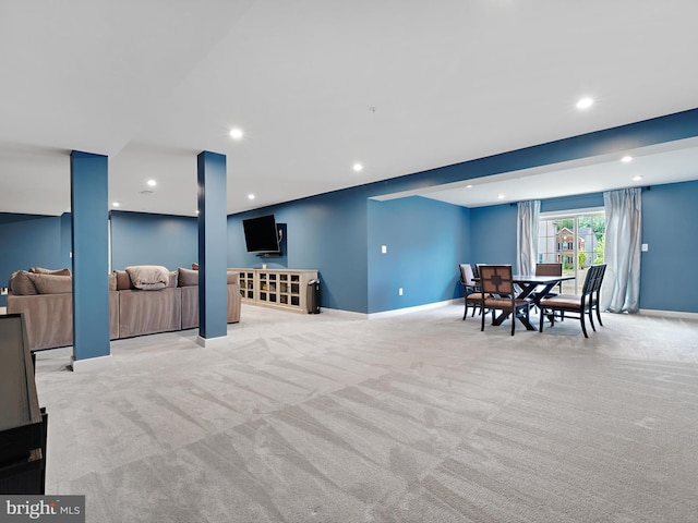 9929 Pesade Way, Upper Marlboro, MD 20772 - carpeted dining room featuring baseboards and recessed lighting