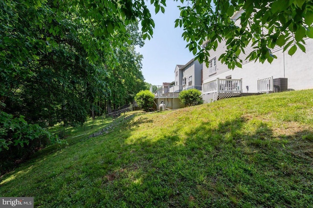 102 Haldane Dr, La Plata, MD 20646 - view of yard featuring a deck