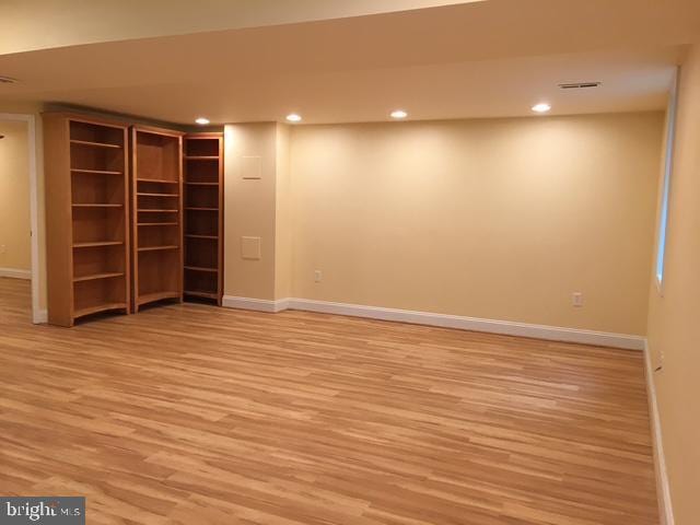 13211 Lutes Dr, Silver Spring, MD 20906 - spare room featuring light wood-type flooring, baseboards, and recessed lighting