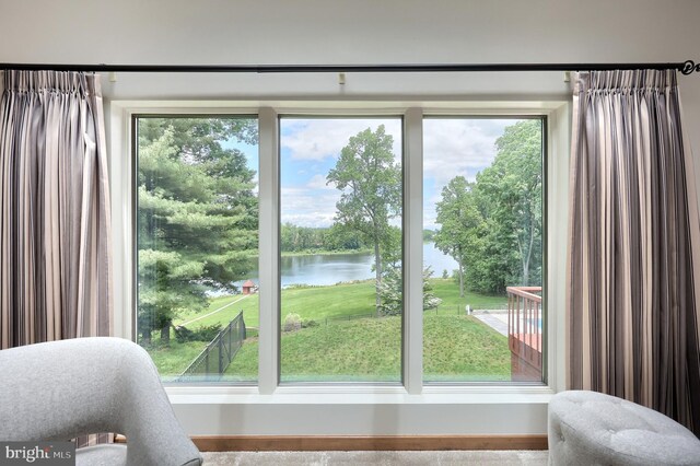 174 Springhouse Ln, Spring Grove, PA 17362 - doorway featuring a water view and healthy amount of natural light