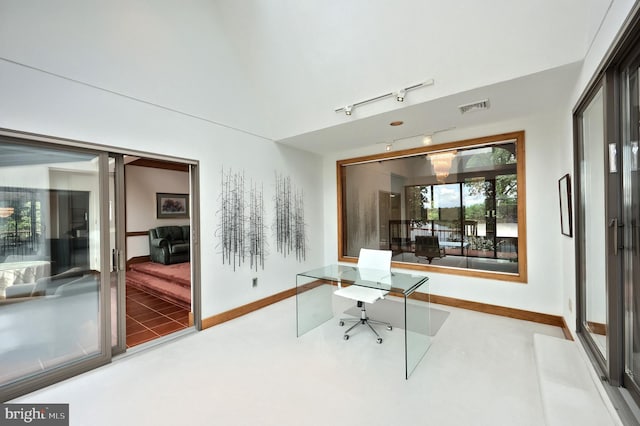 174 Springhouse Ln, Spring Grove, PA 17362 - unfurnished office with rail lighting and baseboards