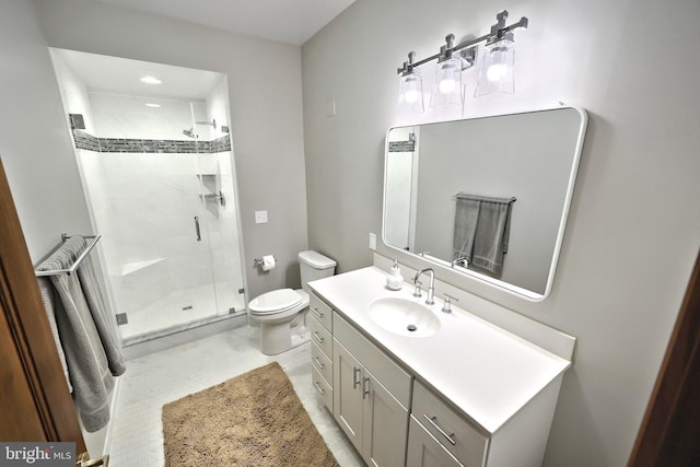 174 Springhouse Ln, Spring Grove, PA 17362 - bathroom featuring toilet, a stall shower, and vanity