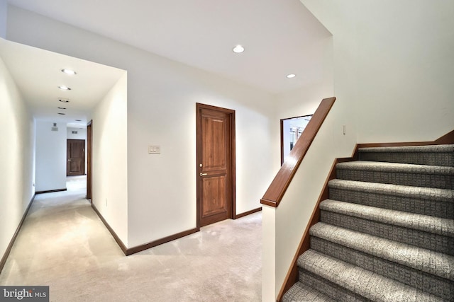 174 Springhouse Ln, Spring Grove, PA 17362 - stairs featuring carpet, recessed lighting, and baseboards
