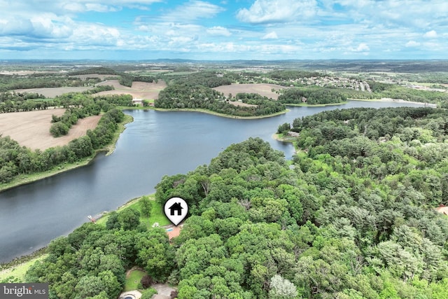 174 Springhouse Ln, Spring Grove, PA 17362 - bird's eye view of a nearby body of water and a heavily wooded area