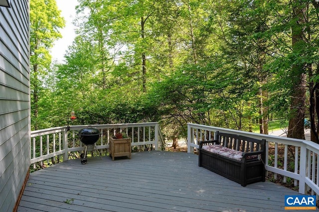 view of wooden deck