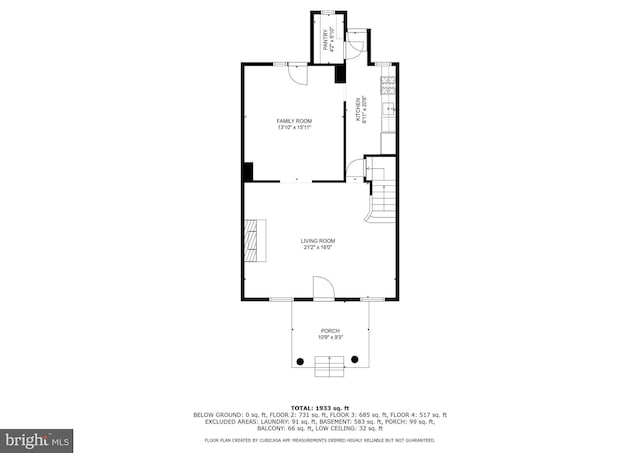 216 Homewood Ter, Baltimore, MD 21218 - floor plan / room layout