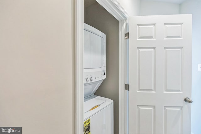 12526 Adobe Aly, Beltsville, MD 20705 - washroom with laundry area and stacked washer and dryer