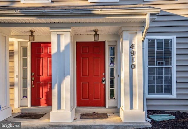 view of doorway to property