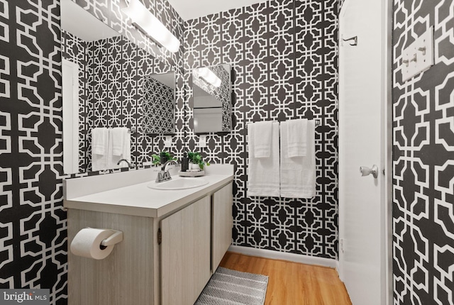 11645 Newbridge Ct, Reston, VA 20191 - bathroom featuring vanity and wood finished floors