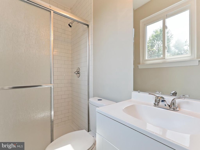 14 Featherbed Ln, Norristown, PA 19403 - bathroom featuring vanity, a shower stall, and toilet