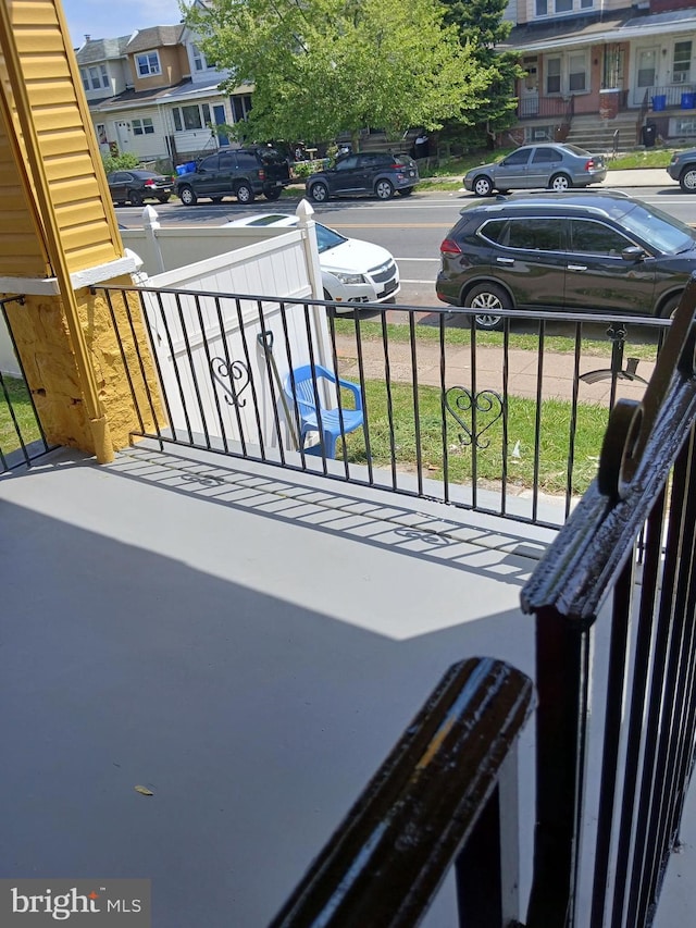 balcony with a residential view