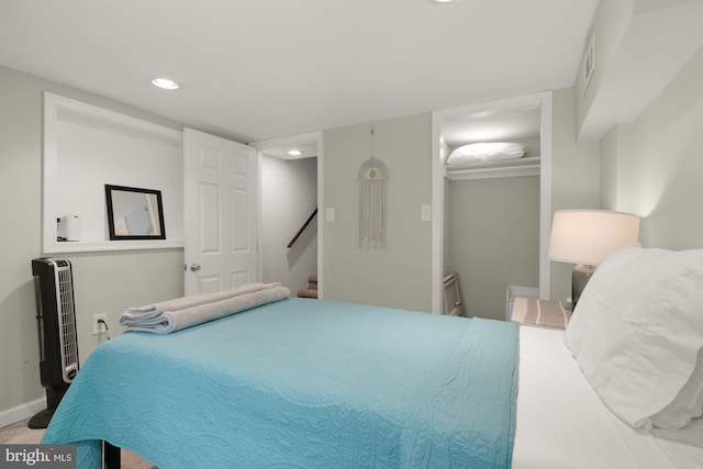 102 N Glover St, Baltimore, MD 21224 - bedroom with recessed lighting, baseboards, and visible vents