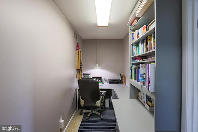 home office with visible vents