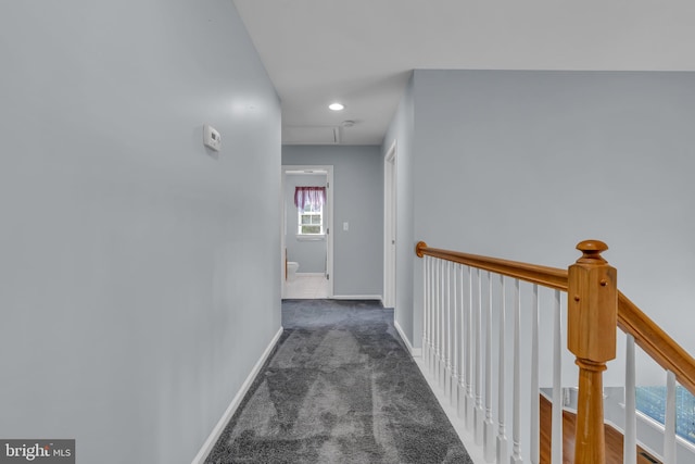12 Jon Dr, Barnegat, NJ 08005 - hall with an upstairs landing, baseboards, and carpet floors