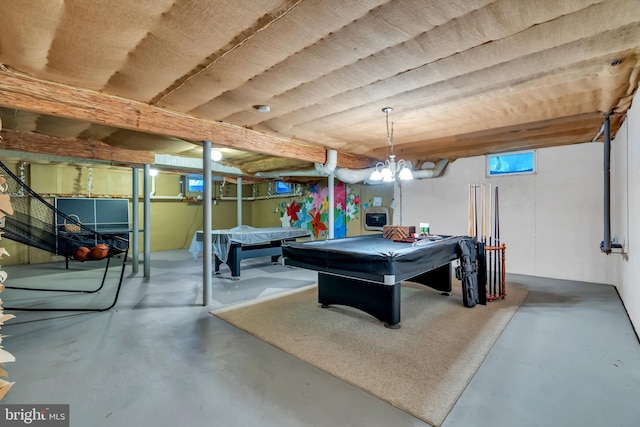 12 Jon Dr, Barnegat, NJ 08005 - recreation room featuring finished concrete floors and pool table