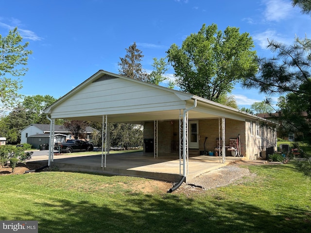 view of parking featuring a carport