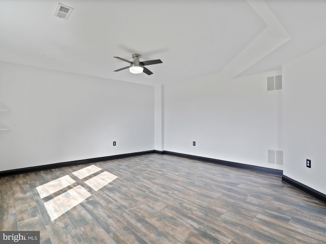 191 Inez Ln, Stephens City, VA 22655 - empty room with visible vents, baseboards, ceiling fan, and wood finished floors