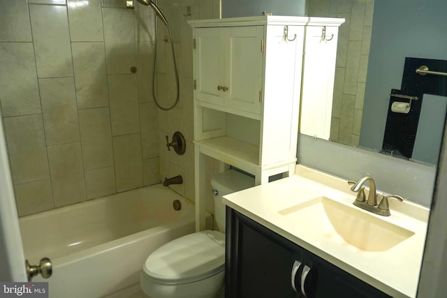 7918 Royal Mint Pl, Pasadena, MD 21122 - full bathroom with vanity, toilet, and bathtub / shower combination