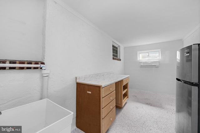 1504 Montgomery Rd, Wilmington, DE 19805 - bathroom featuring ornamental molding and a wall unit AC