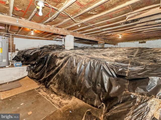 9618 Hall Rd, Frederick, MD 21701 - unfinished below grade area with electric water heater
