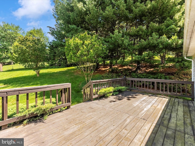 9618 Hall Rd, Frederick, MD 21701 - wooden terrace featuring a yard
