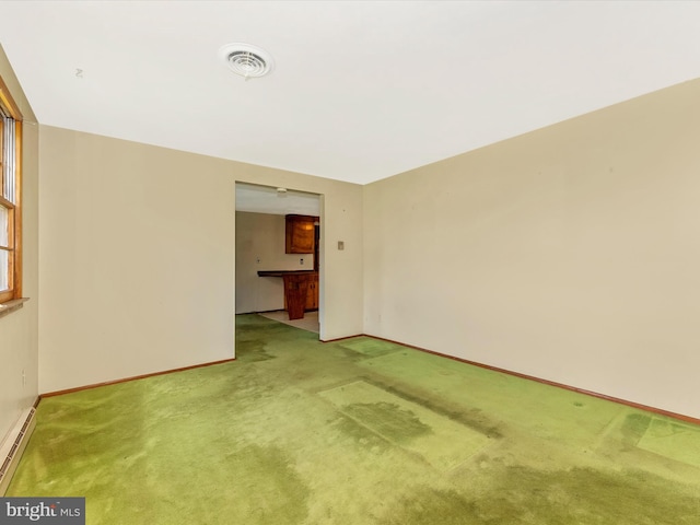 9618 Hall Rd, Frederick, MD 21701 - carpeted empty room featuring baseboards and a baseboard radiator